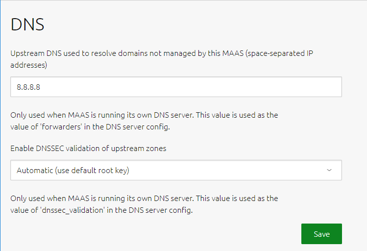 DNS settings