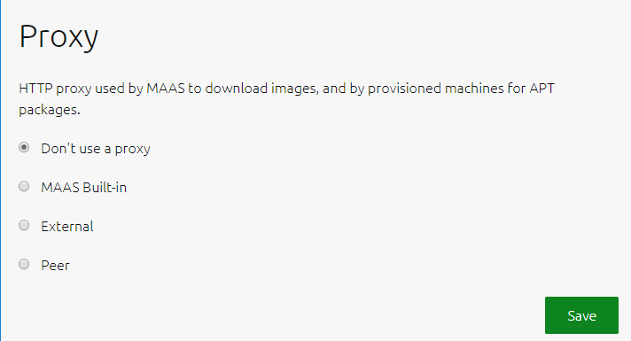 Proxy settings